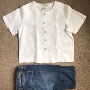 Orvis linen top